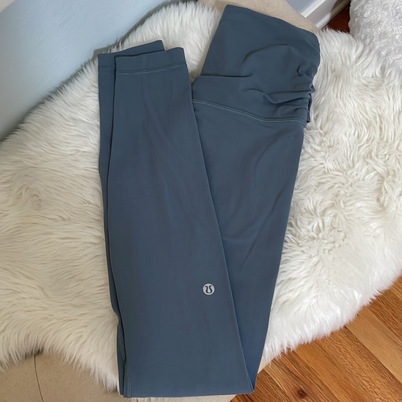 Lululemon Tie Front blue charcoal leggings - Picture 3 of 4
